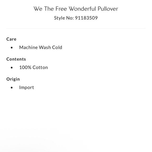 Free People We the Free Wonderful Pullover in Oatmeal- NWOT - Picture 6 of 9